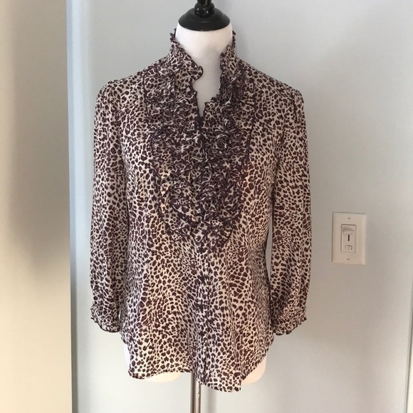 Like new! Spence Ruffle Front Blouse - Picture 1 of 7